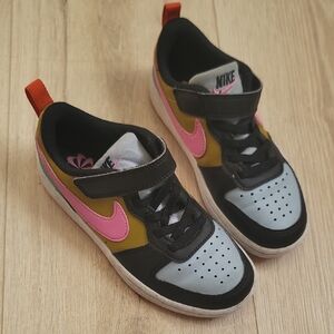 Nike Kids' Play All Day Unisex Black, Pink, and Gold Sneakers